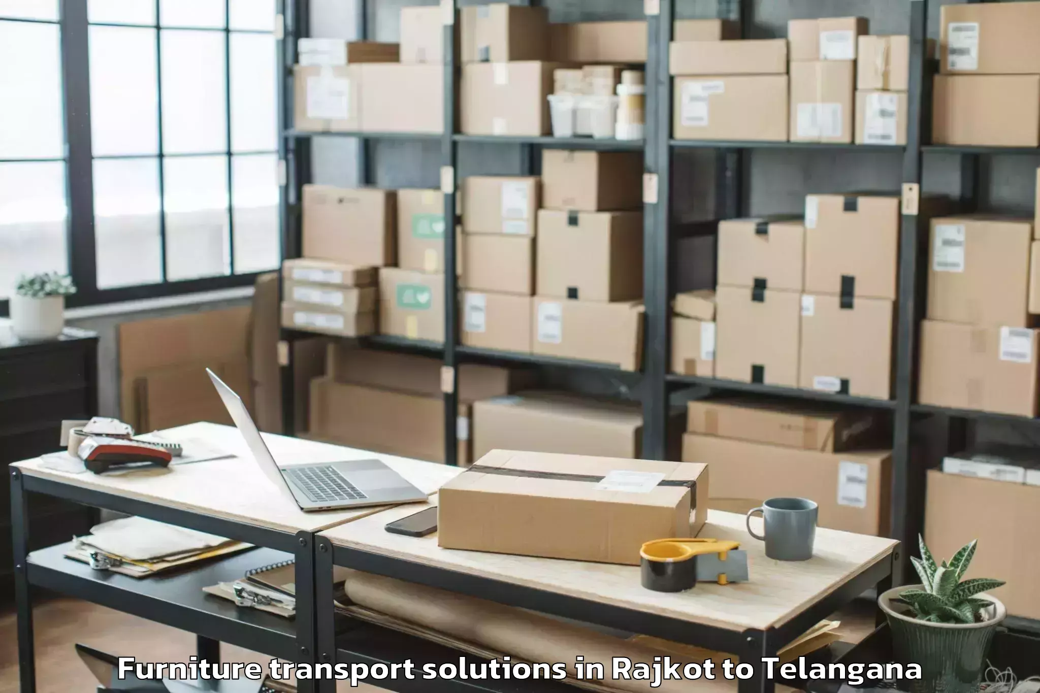 Discover Rajkot to Medchal Furniture Transport Solutions